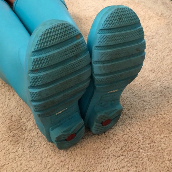 Hunter Original Tall Rain Boots - Turquoise - Picture 3 of 8